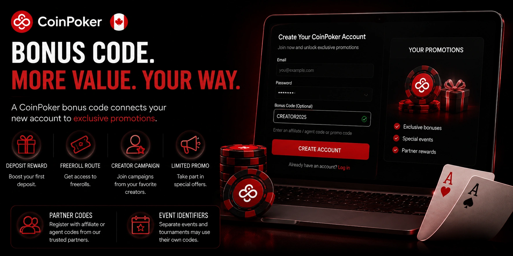 CoinPoker Canada poker tournament events